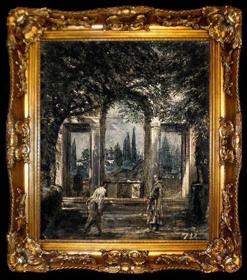 framed  VELAZQUEZ, Diego Rodriguez de Silva y Villa Medici, Pavillion of Ariadn, ta009-2